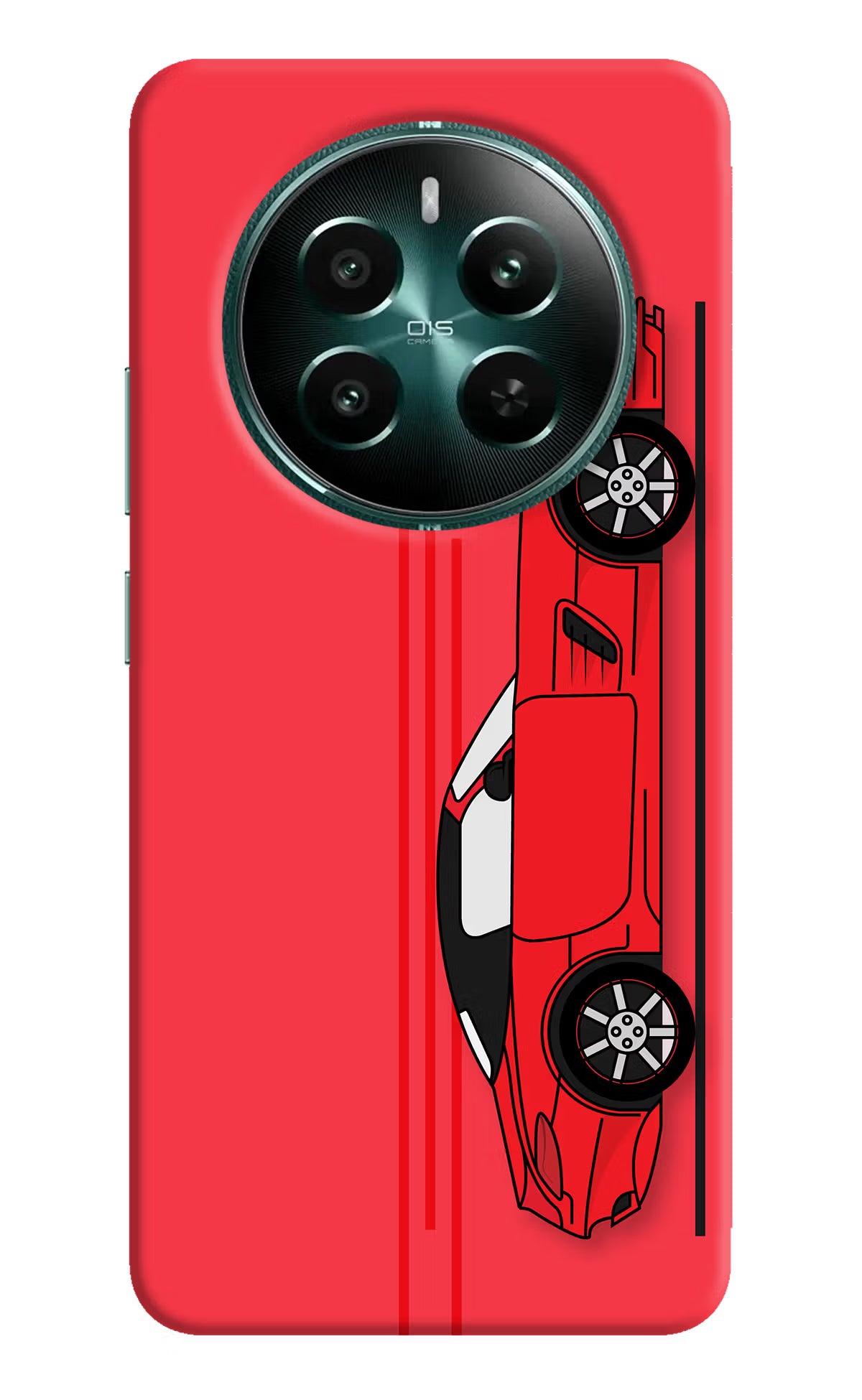 Red Velocity Realme P1 5G Hard Case Back Cover by Casekaro