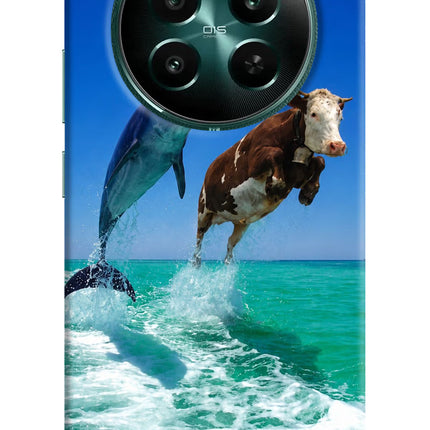 Dolphin vs Cow Realme P1 5G Hard Case Back Cover by Casekaro