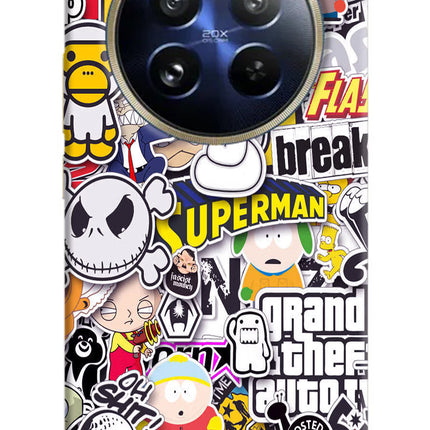 Sticker Bomb Realme P1 Pro 5G Hard Case Back Cover by Casekaro