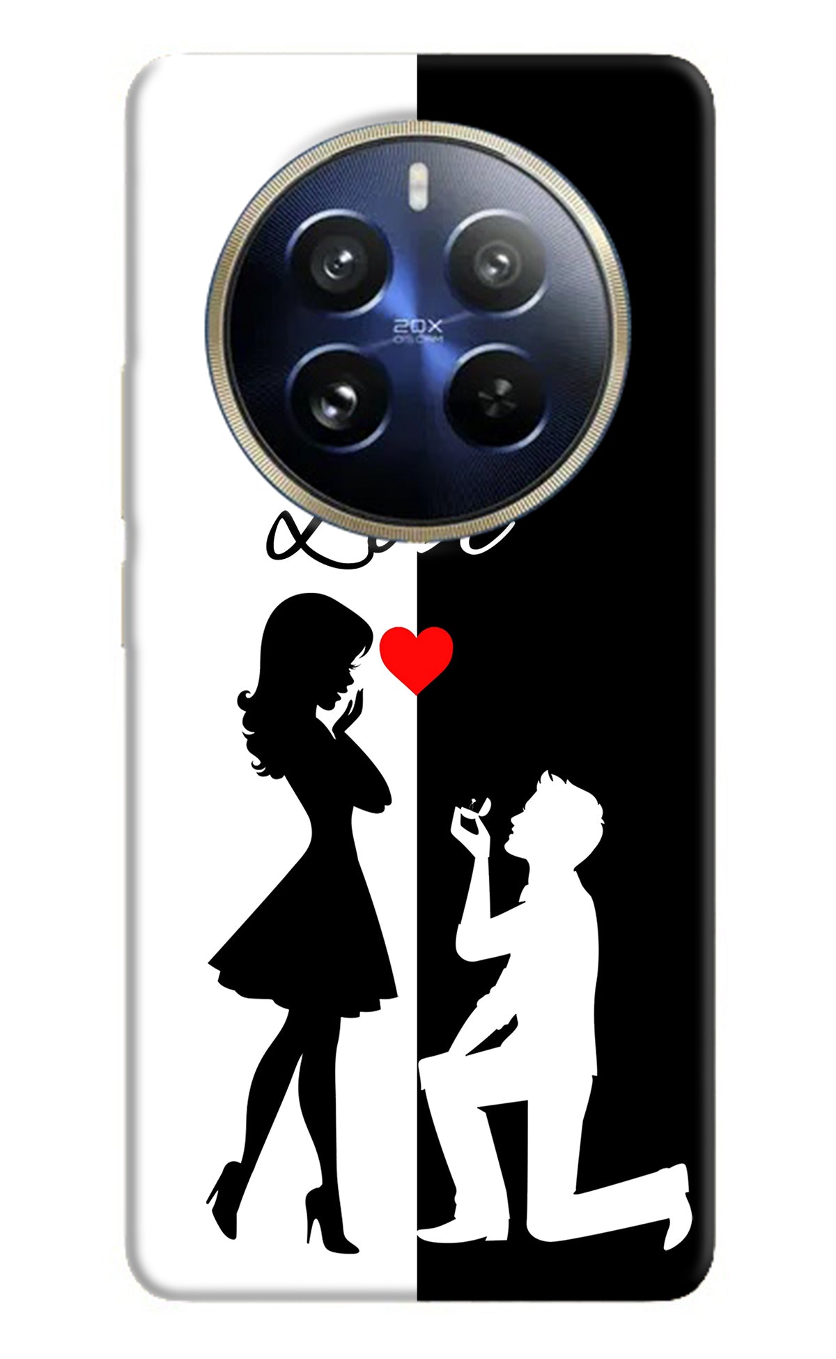 Love Propose Black And White Realme P1 Pro 5G Back Cover