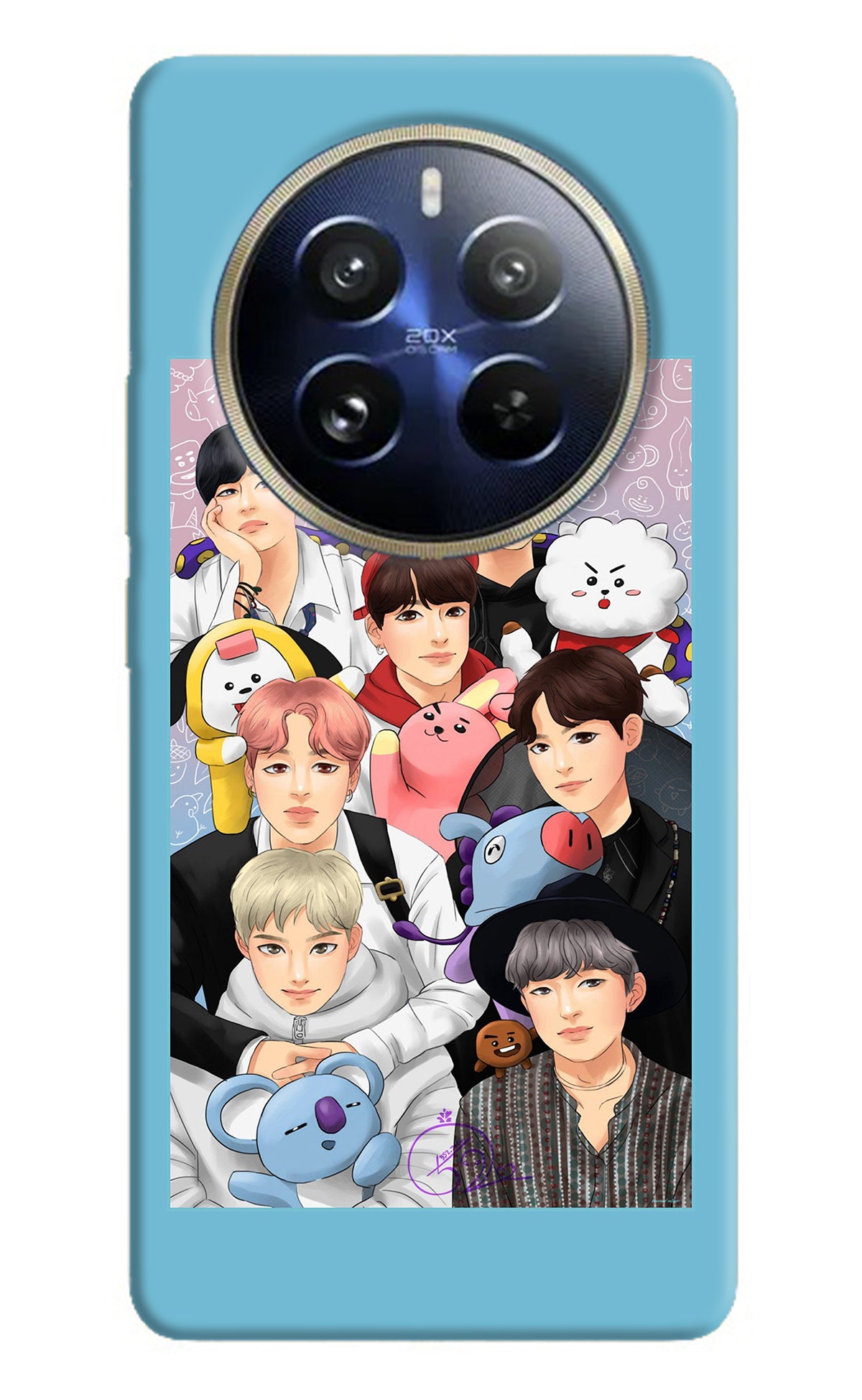 BTS with animals Realme P1 Pro 5G Back Cover