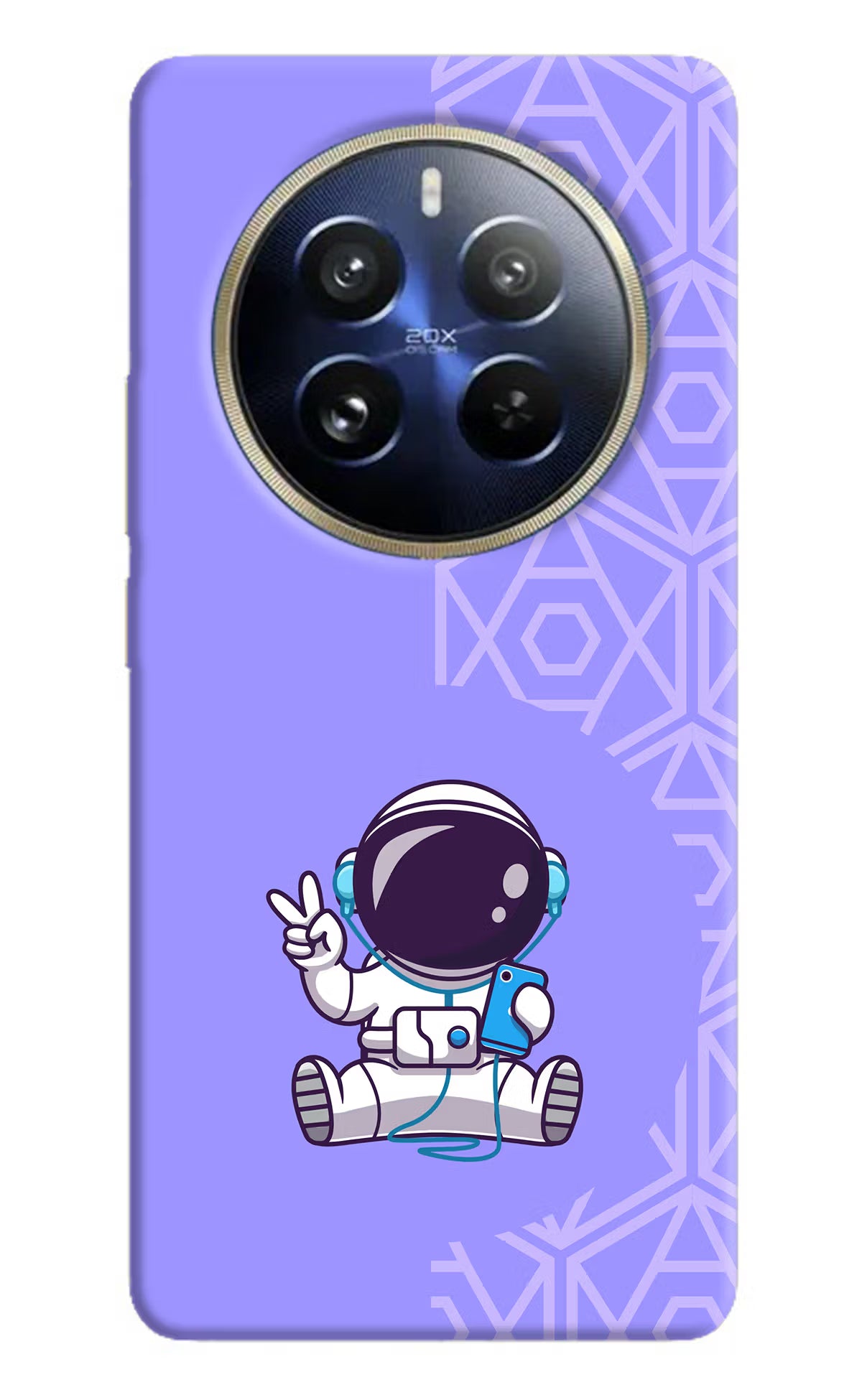 Cute Astronaut Chilling Realme P1 Pro 5G Hard Case Back Cover by Casekaro