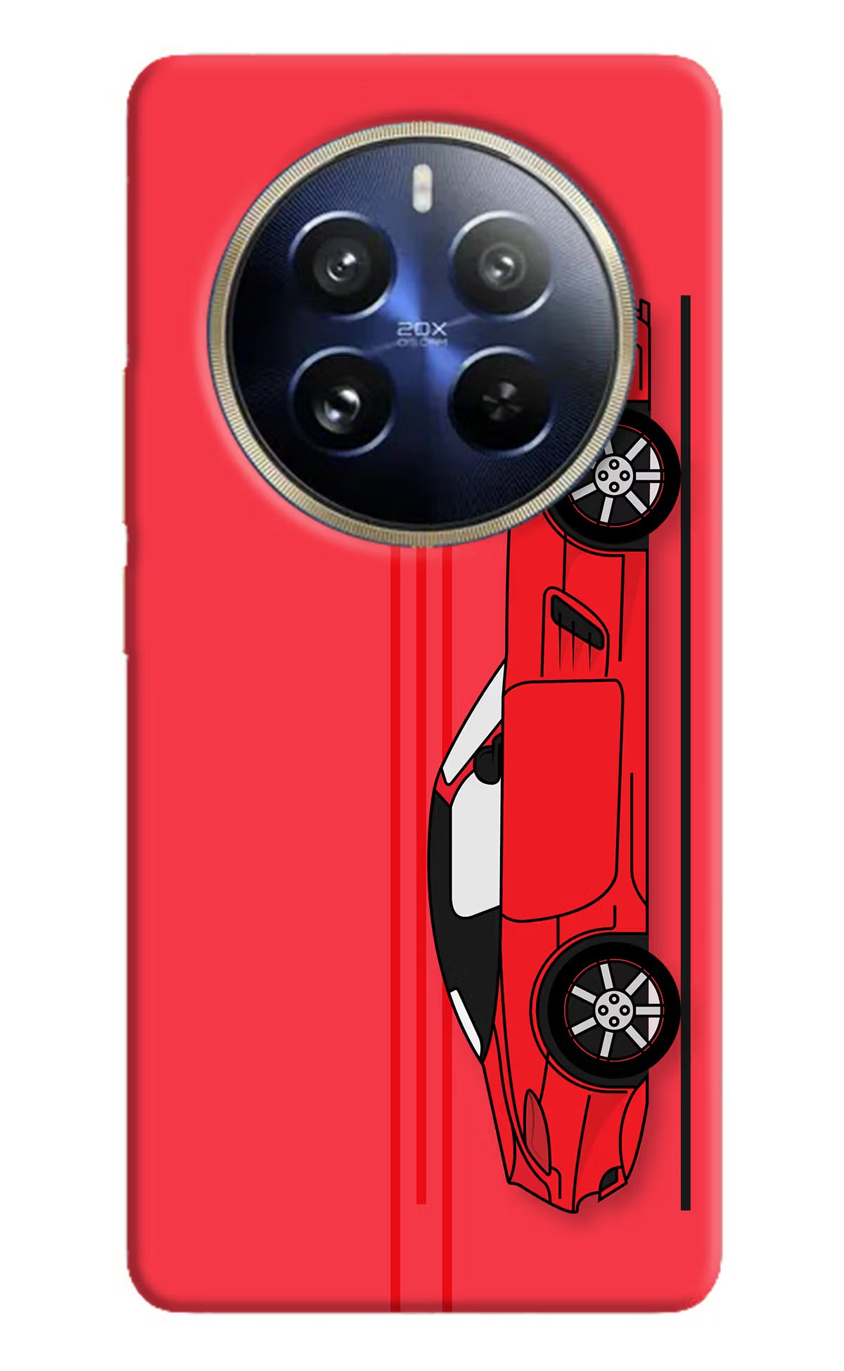 Red Velocity Realme P1 Pro 5G Hard Case Back Cover by Casekaro