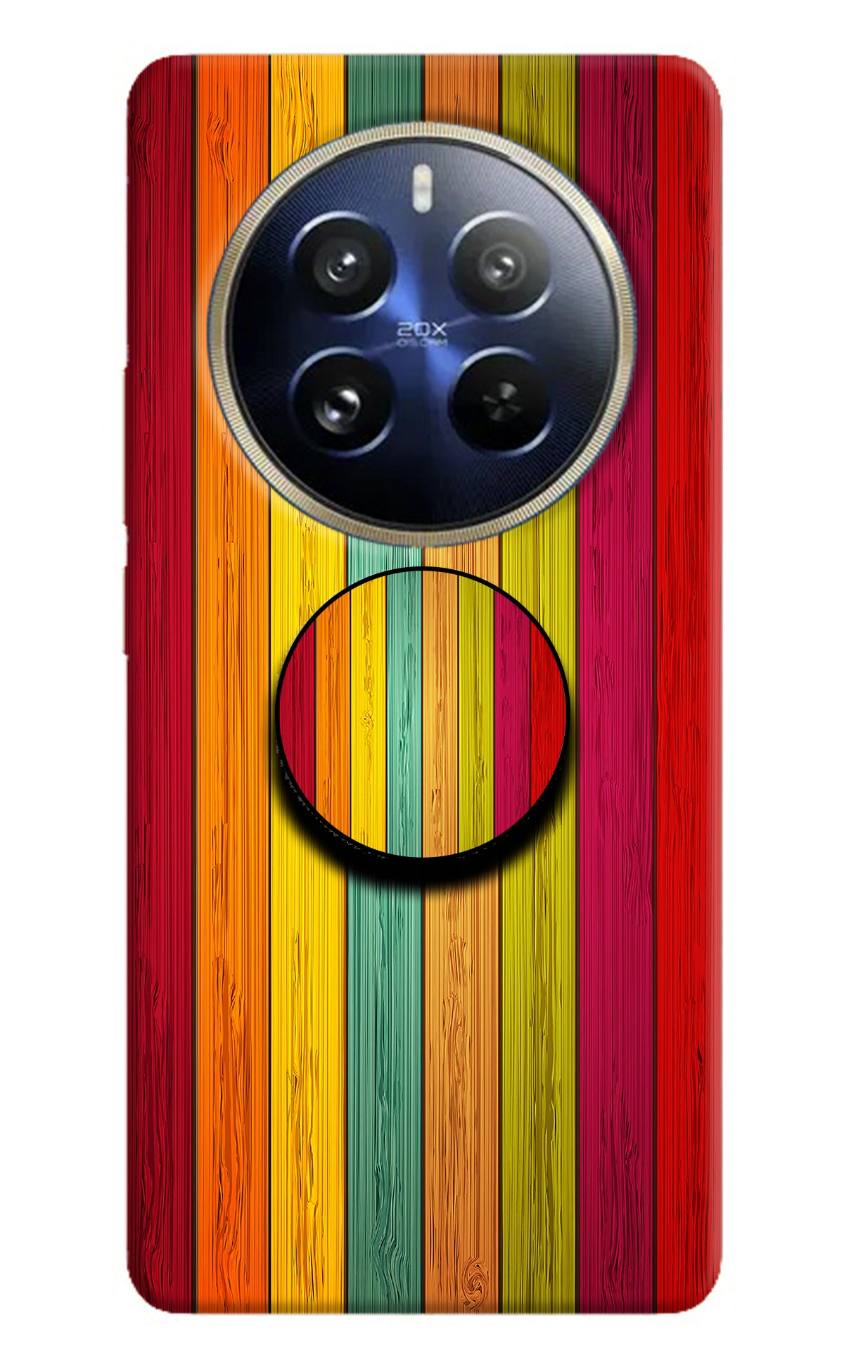 Multicolor Wooden Realme P1 Pro 5G Pop Case