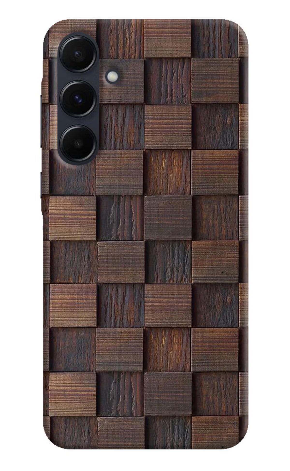 Wooden Cube Design Samsung A35 5G Hard Case Back Cover by Casekaro