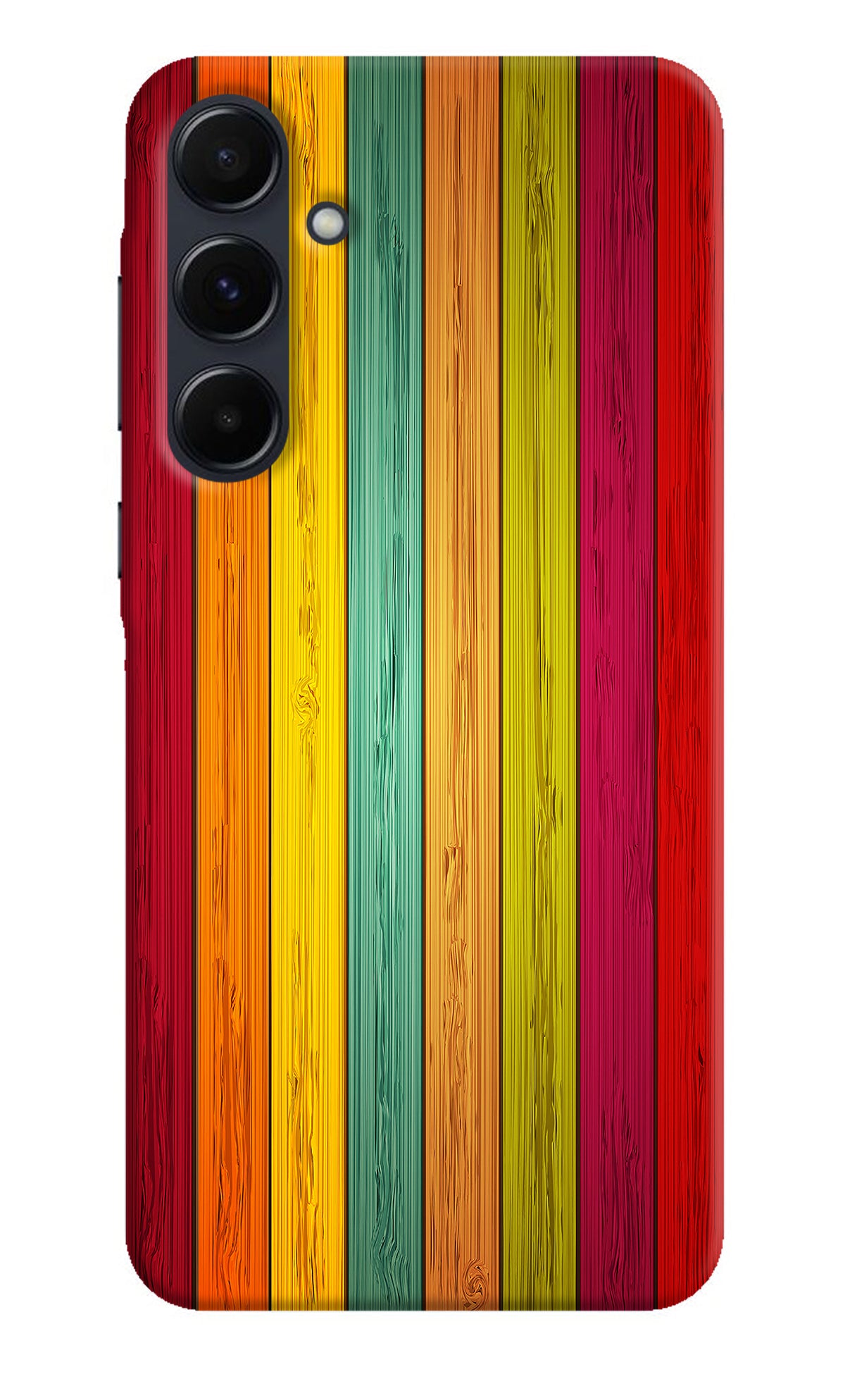 Multicolor Wooden Samsung A35 5G Back Cover