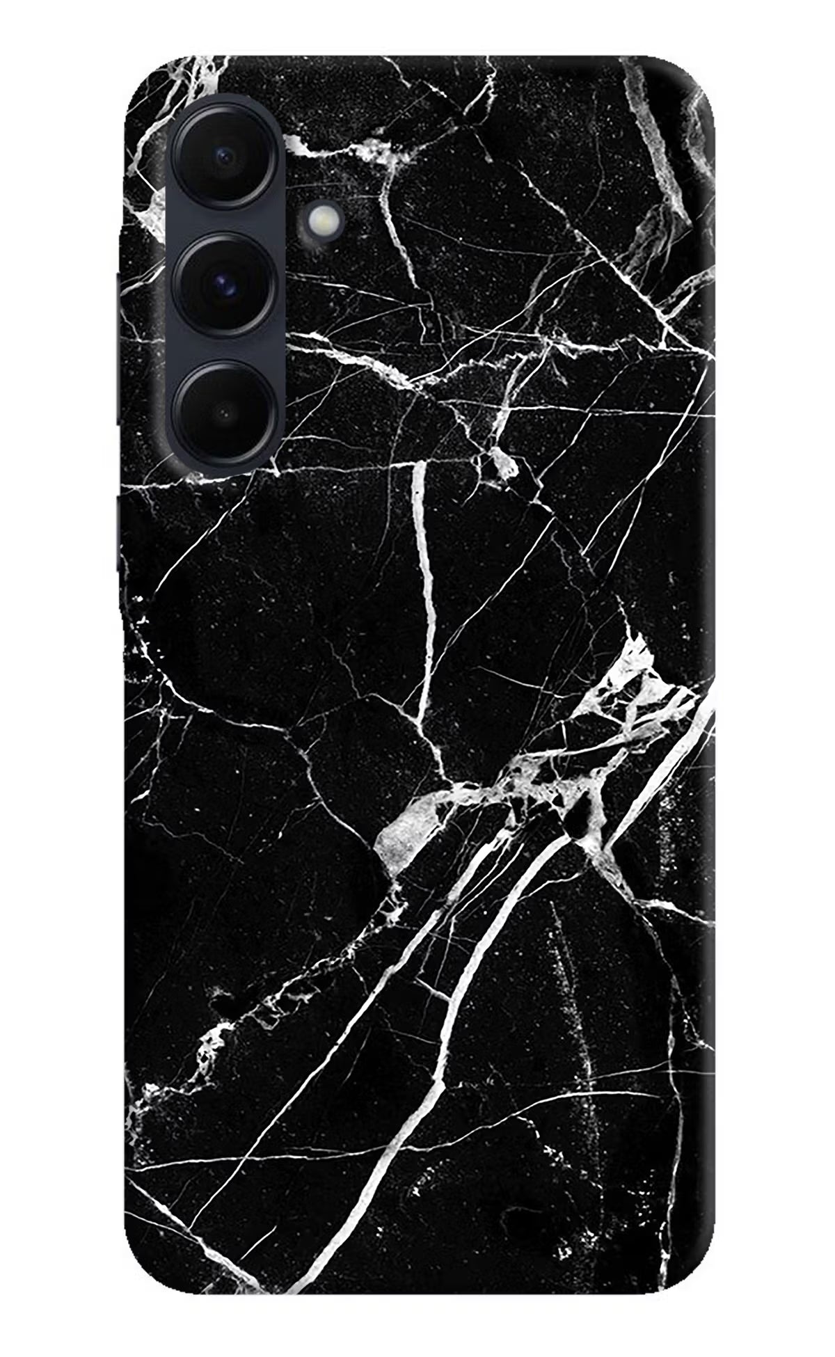 Black Marble Pattern Samsung A35 5G Hard Case Back Cover by Casekaro