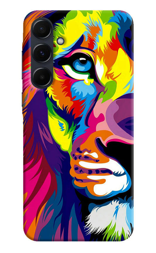 Lion Half Face Samsung A35 5G Back Cover