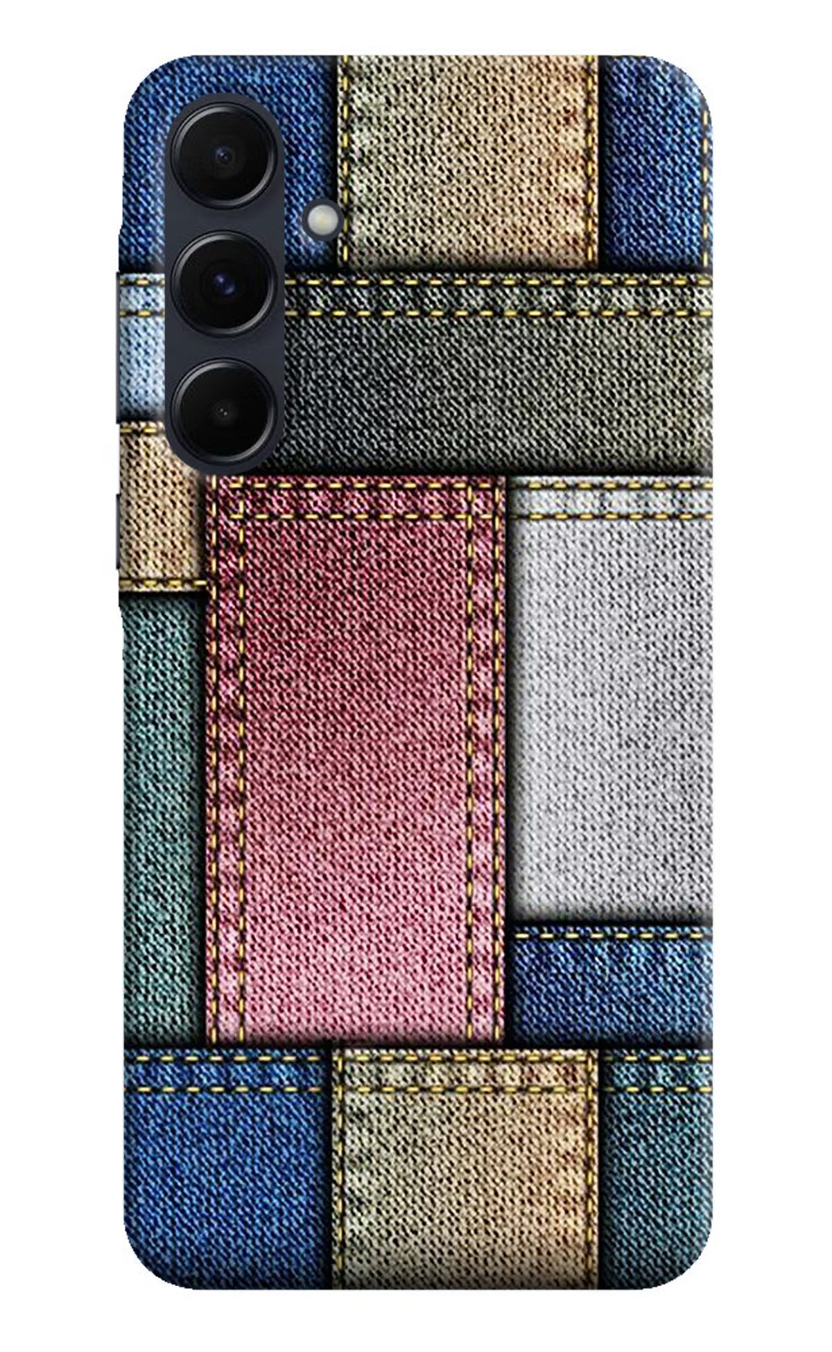 Multicolor Jeans Samsung A35 5G Hard Case Back Cover by Casekaro