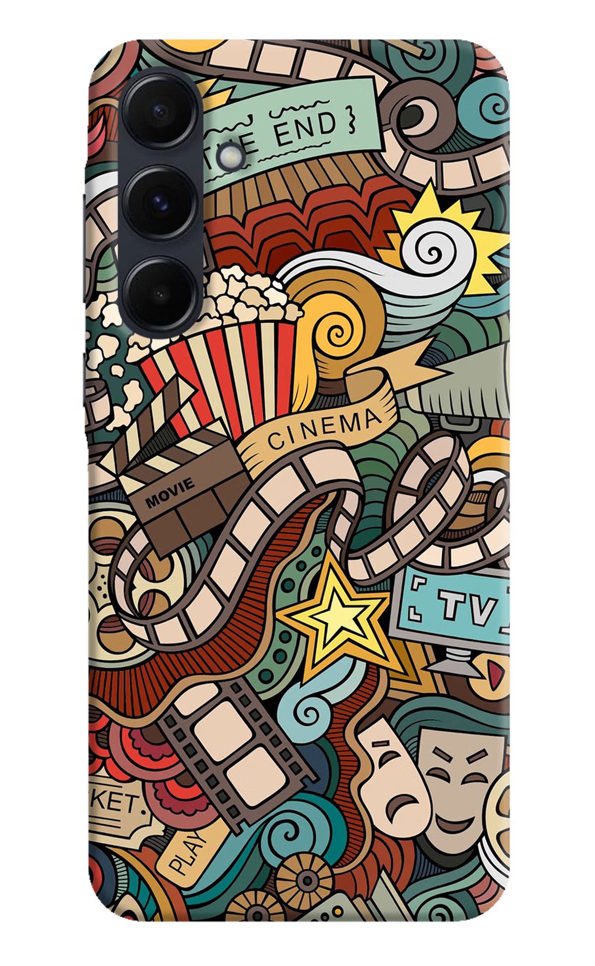 Cinema Abstract Samsung A35 5G Hard Case Back Cover by Casekaro