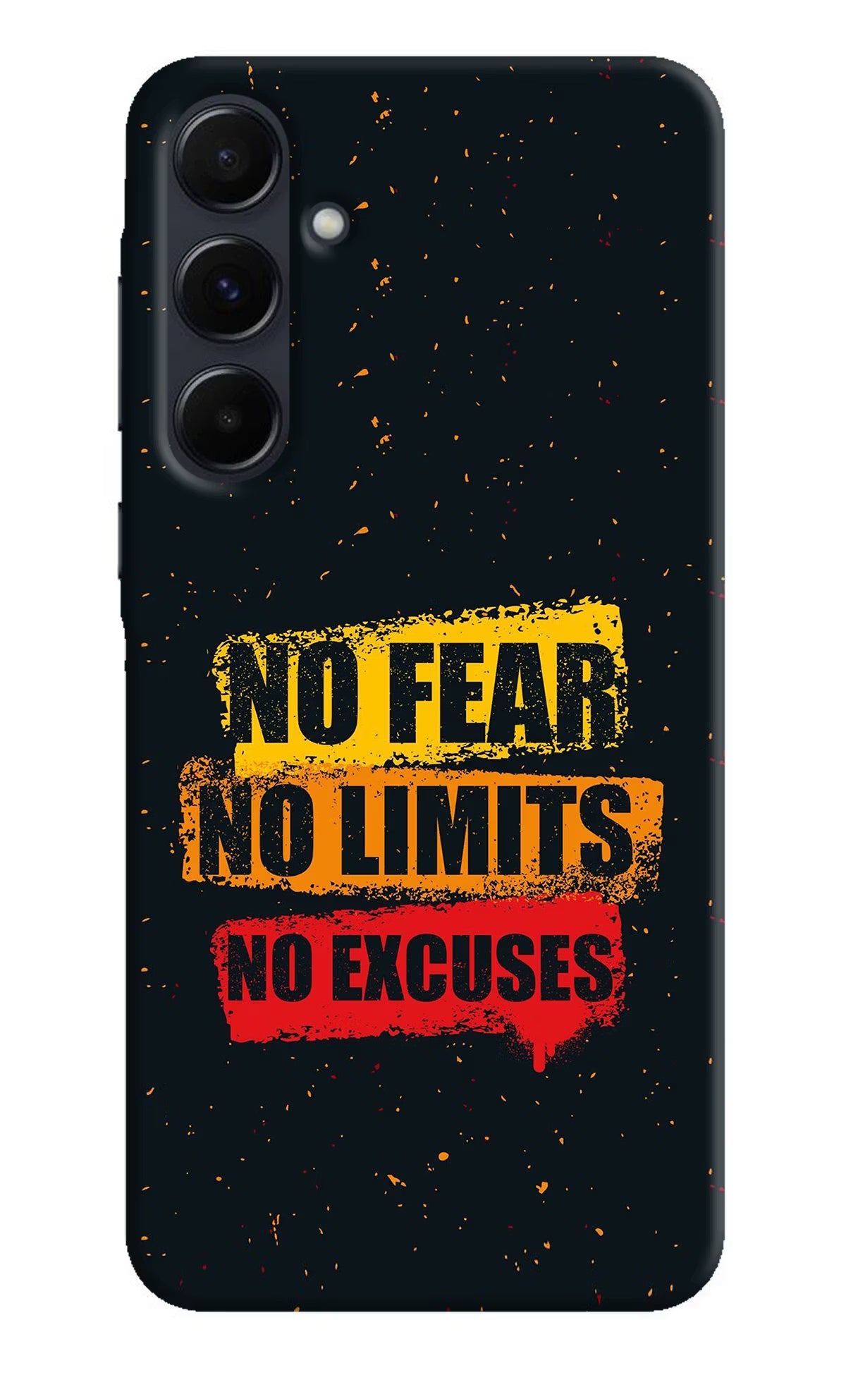 No Fear No Limits No Excuse Samsung A35 5G Hard Case Back Cover by Casekaro