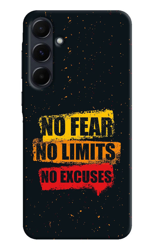 No Fear No Limits No Excuse Samsung A35 5G Hard Case Back Cover by Casekaro