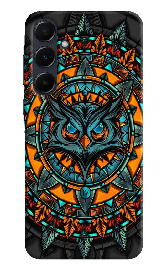 Angry Owl Art Samsung A35 5G Hard Case Back Cover by Casekaro