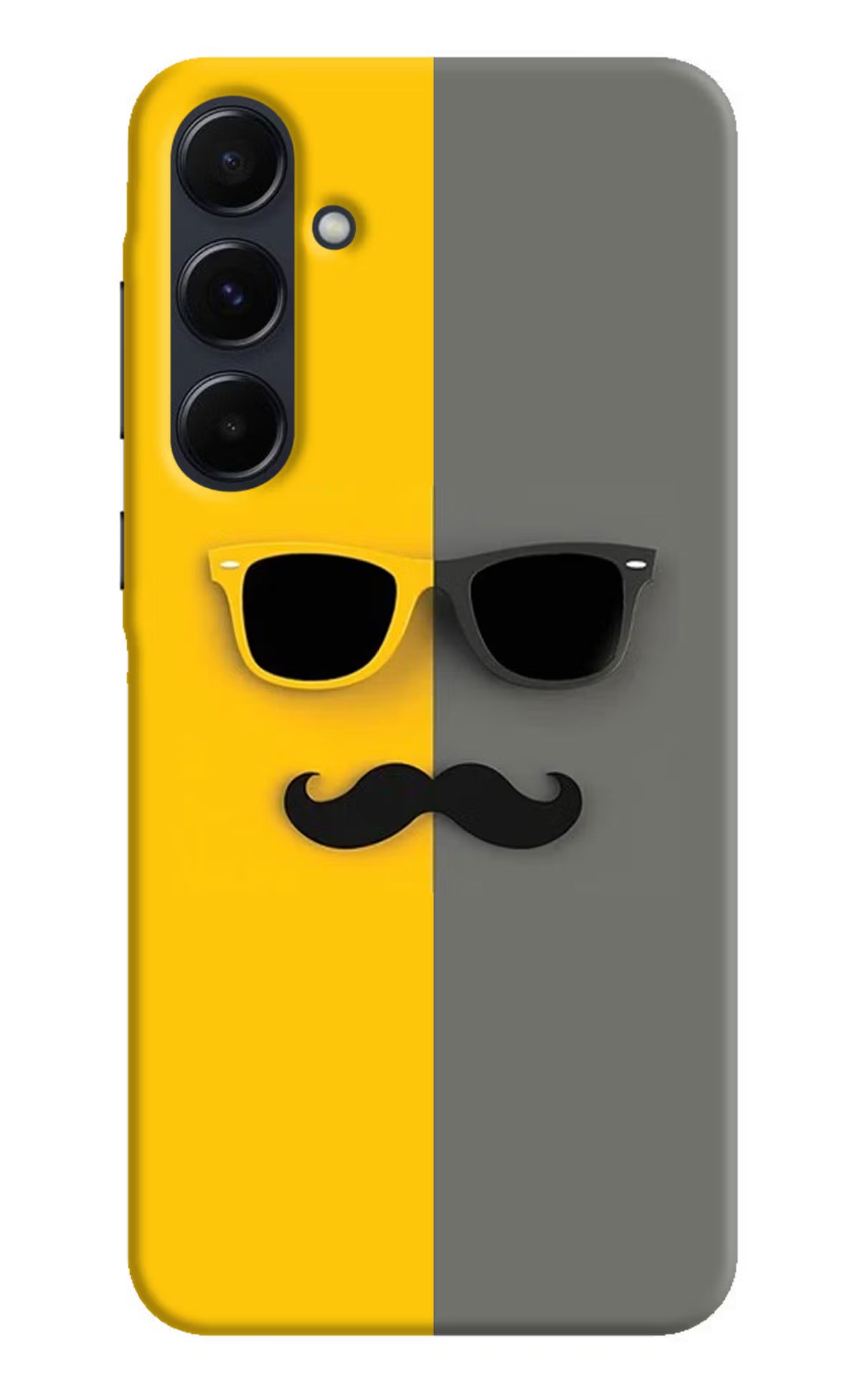 Sunglasses with Mustache Samsung A35 5G Hard Case Back Cover by Casekaro