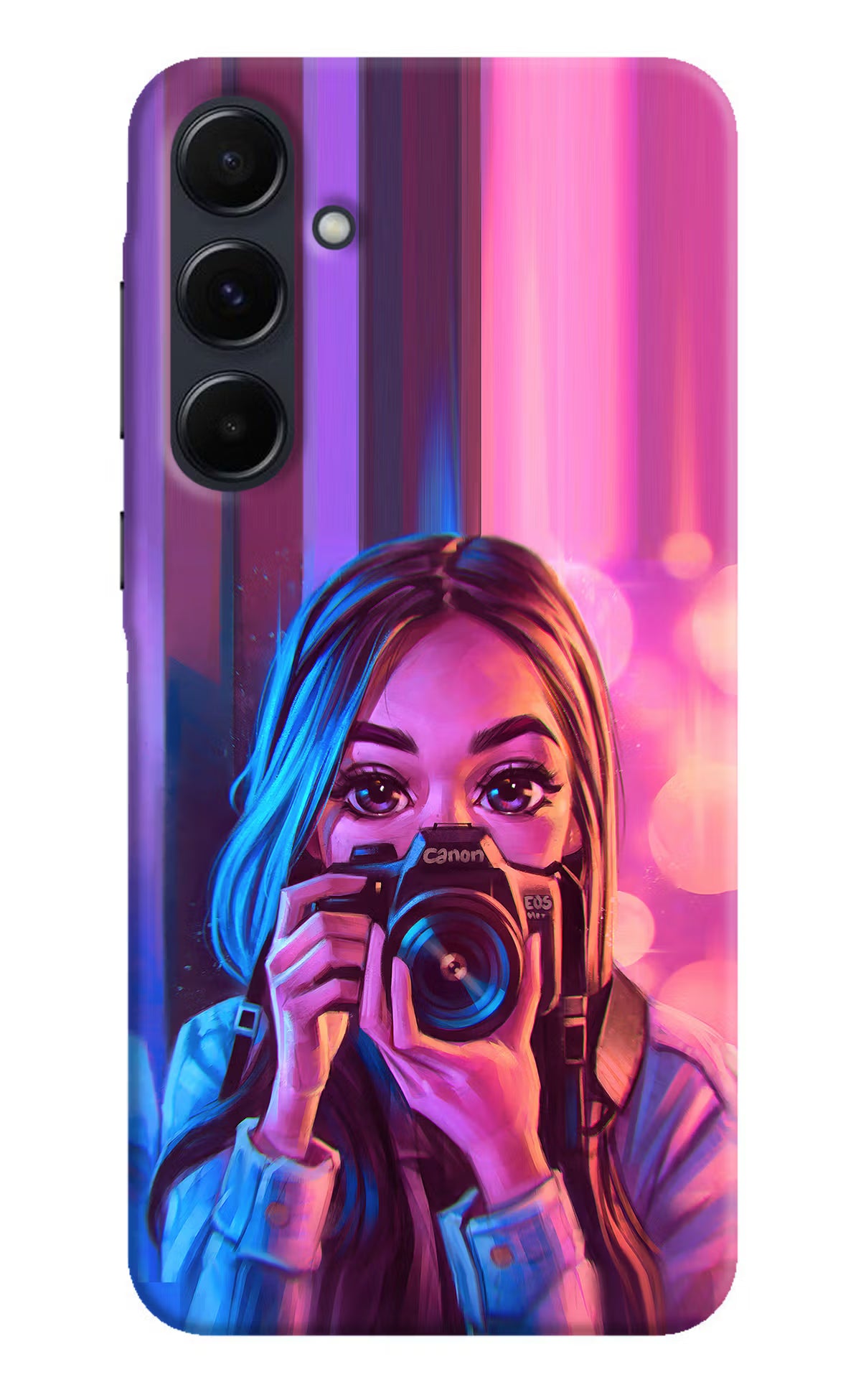 Girl Photographer Samsung A35 5G Hard Case Back Cover by Casekaro