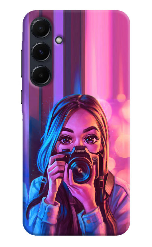 Girl Photographer Samsung A35 5G Hard Case Back Cover by Casekaro