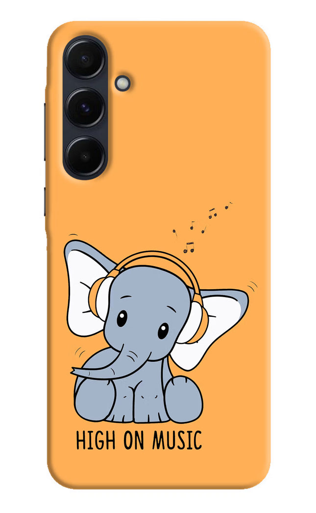 High On Music Samsung A35 5G Hard Case Back Cover by Casekaro