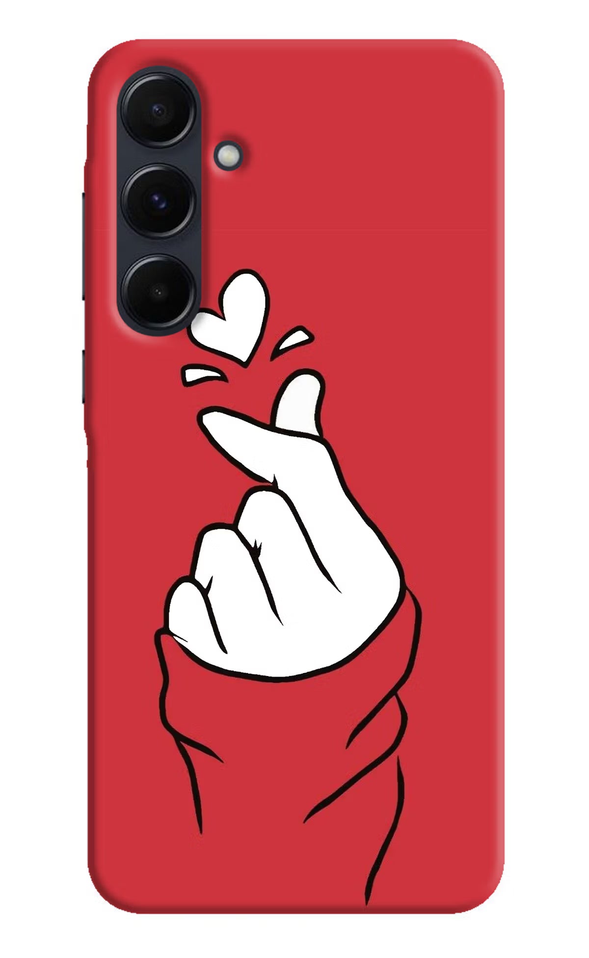 Korean Love Sign Samsung A35 5G Hard Case Back Cover by Casekaro