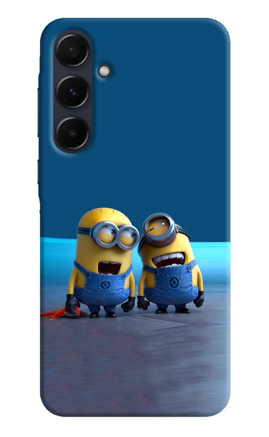 Minion Laughing Samsung A35 5G Hard Case Back Cover by Casekaro