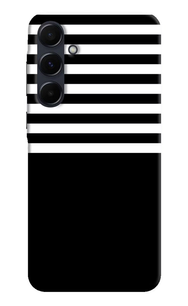 Black and White Print Samsung A35 5G Hard Case Back Cover by Casekaro