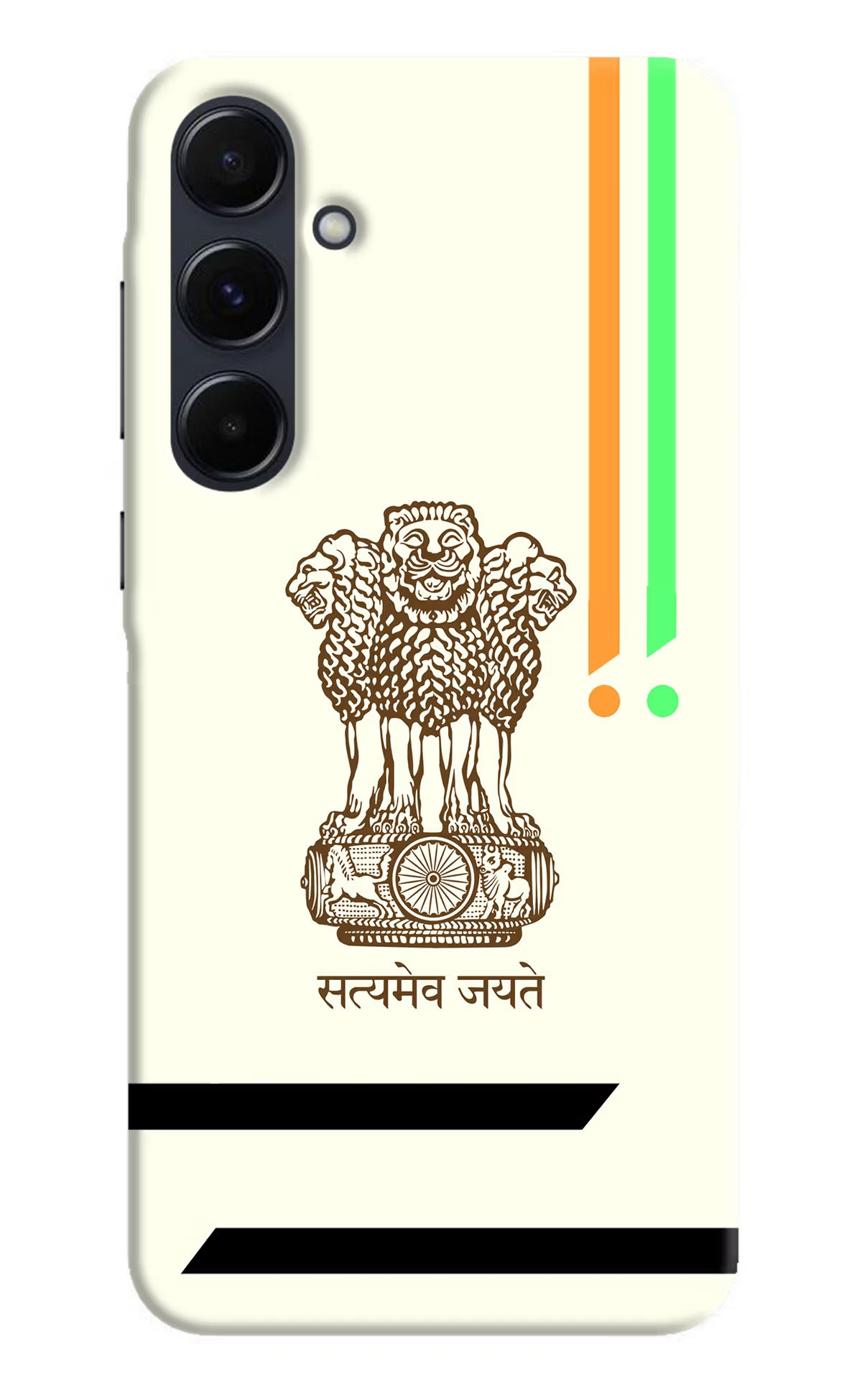 Satyamev Jayate Brown Logo Samsung A35 5G Hard Case Back Cover by Casekaro