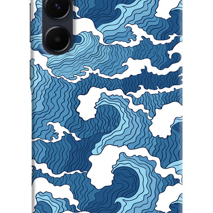 Blue Waves Samsung A35 5G Hard Case Back Cover by Casekaro