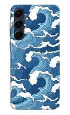 Blue Waves Samsung A35 5G Hard Case Back Cover by Casekaro