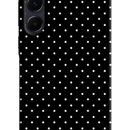 White Dots Samsung A35 5G Hard Case Back Cover by Casekaro