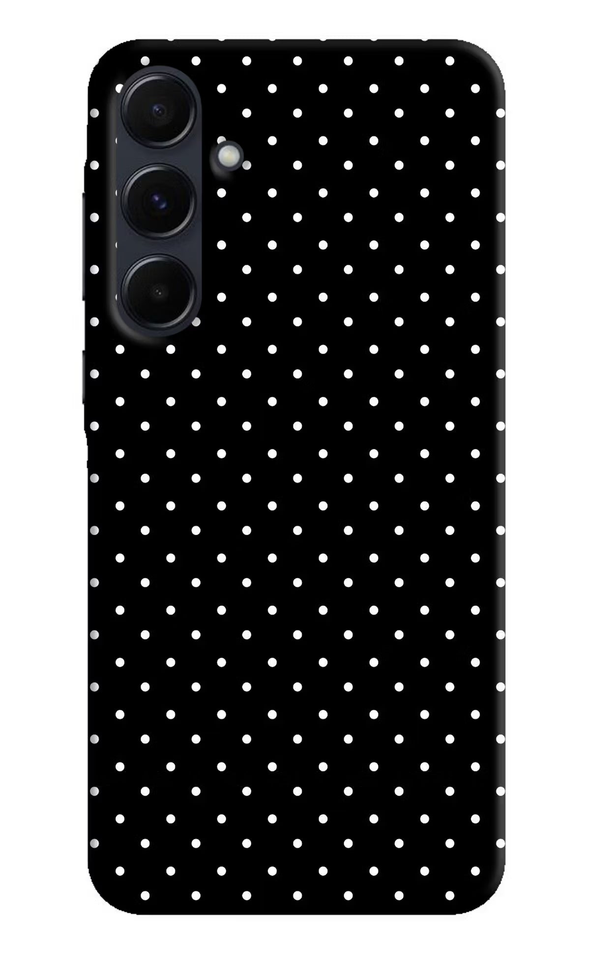 White Dots Samsung A35 5G Hard Case Back Cover by Casekaro