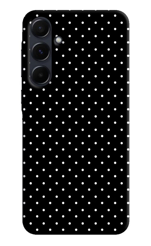 White Dots Samsung A35 5G Hard Case Back Cover by Casekaro