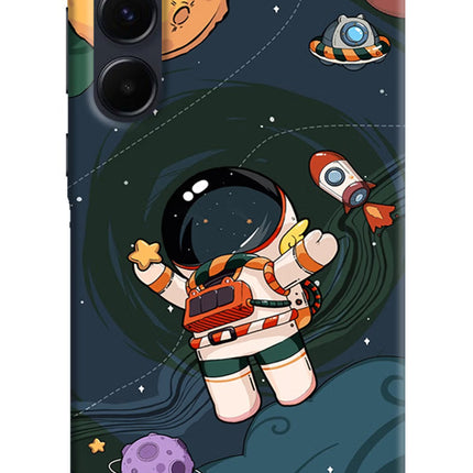 Cartoon Astronaut Samsung A35 5G Hard Case Back Cover by Casekaro