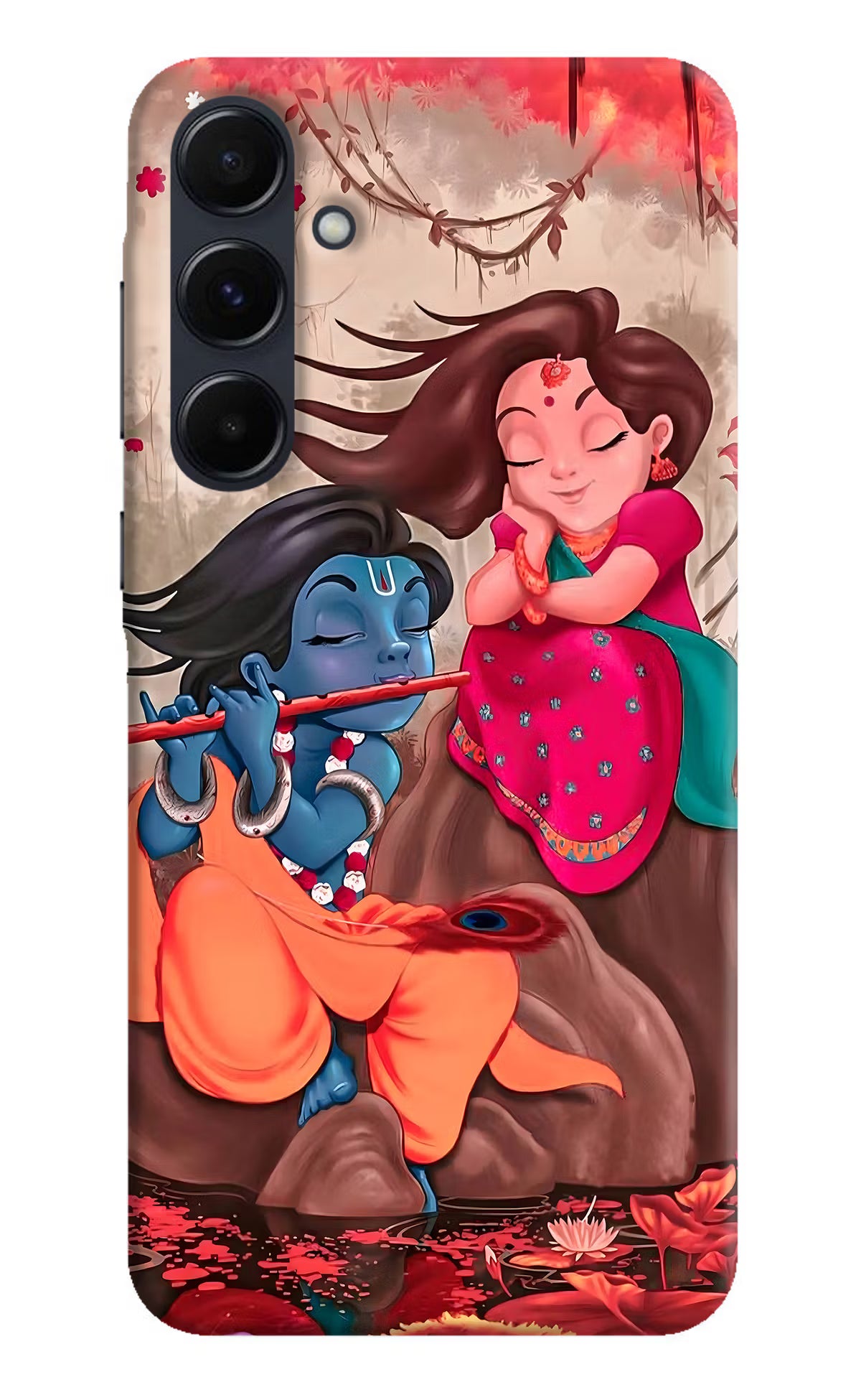 Radhe Krishna Samsung A35 5G Hard Case Back Cover by Casekaro