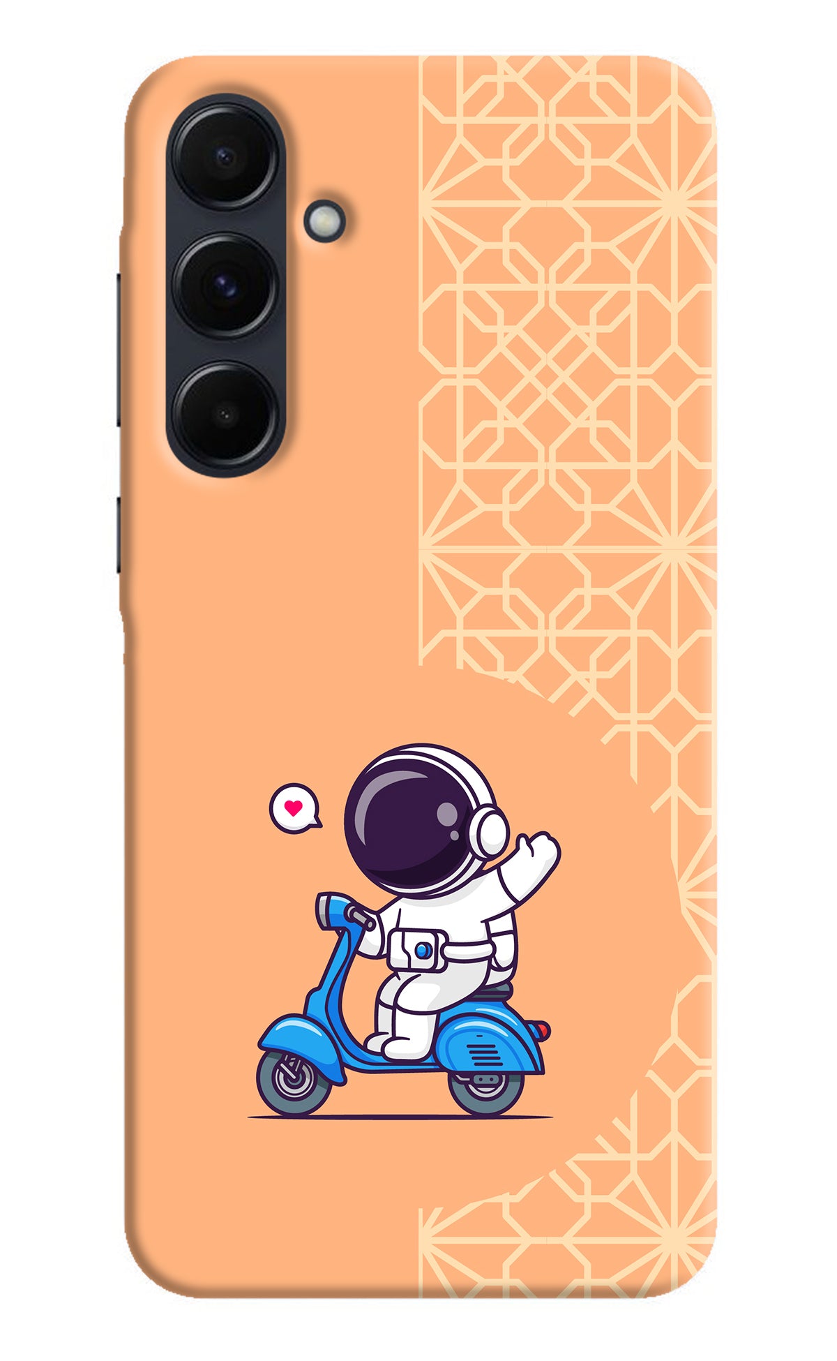 Cute Astronaut Riding Samsung A35 5G Back Cover