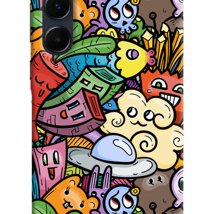 Veggie Doodle Samsung A35 5G Hard Case Back Cover by Casekaro