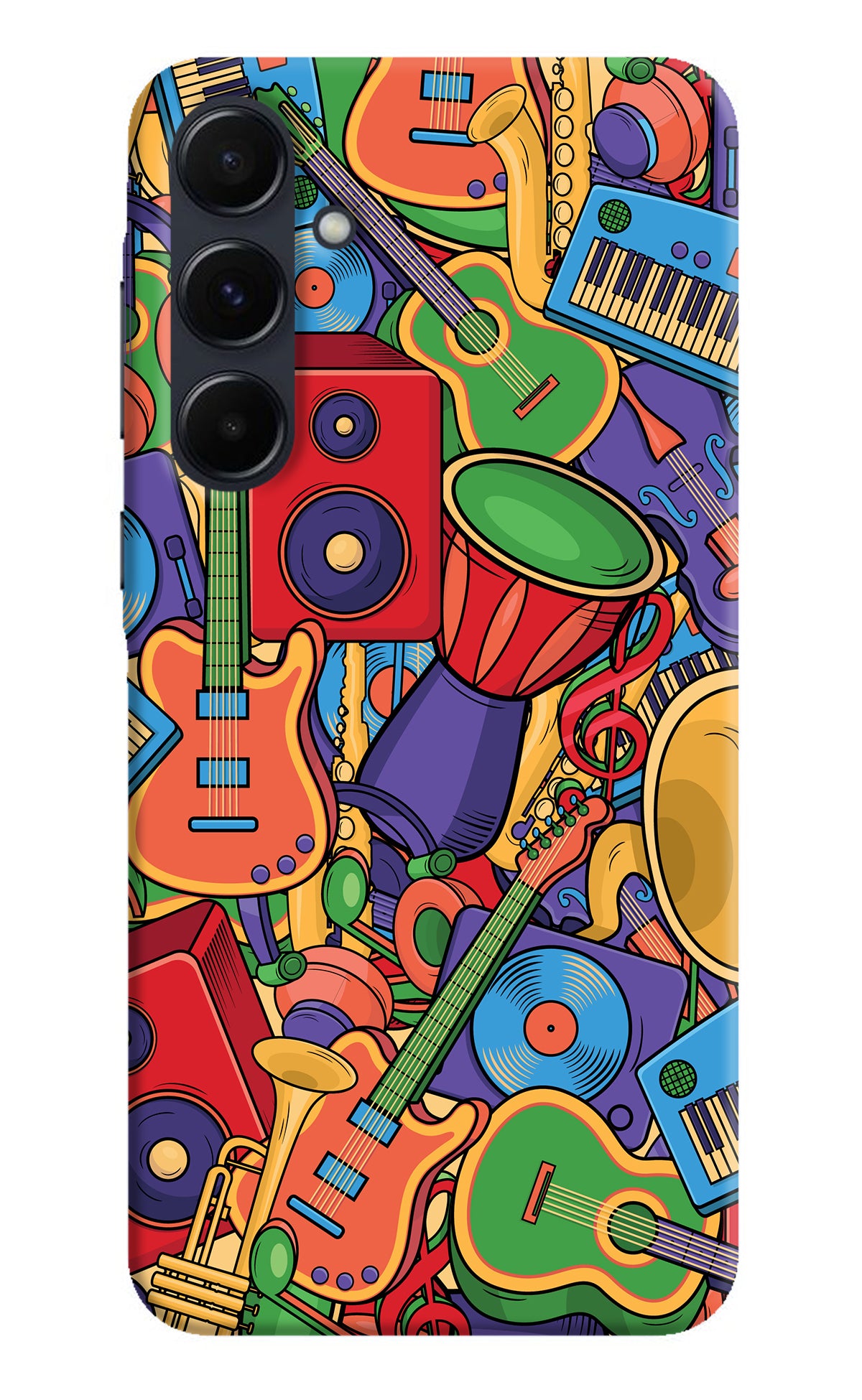 Music Instrument Doodle Samsung A35 5G Back Cover