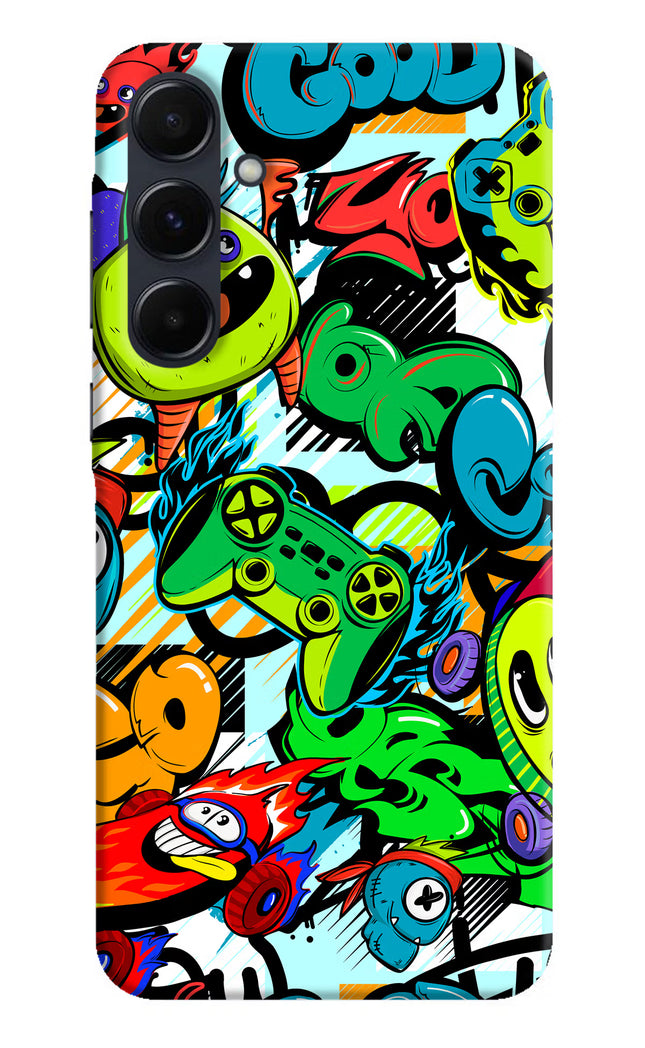 Game Doodle Samsung A35 5G Hard Case Back Cover by Casekaro