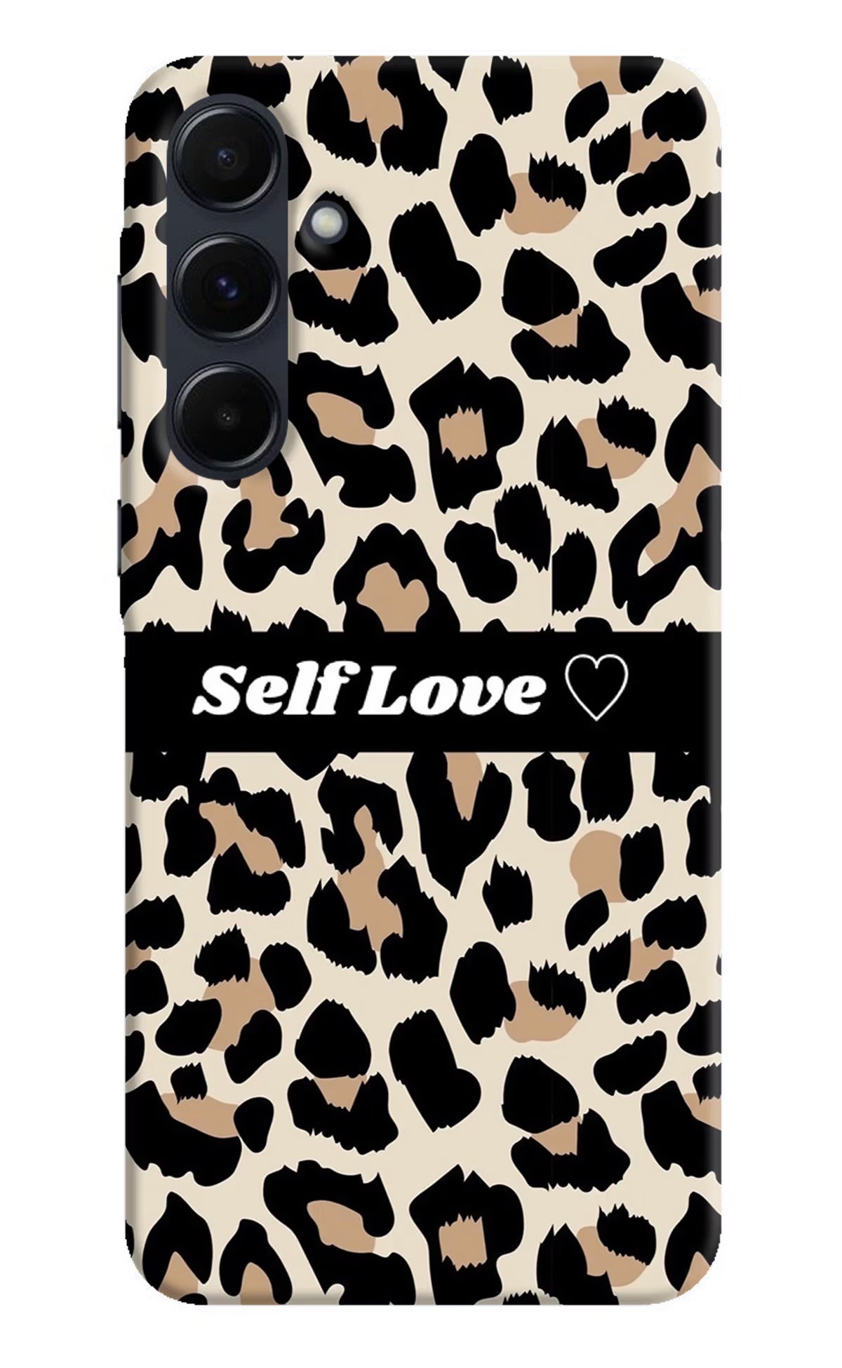 Leopard Print Self Love Samsung A35 5G Hard Case Back Cover by Casekaro