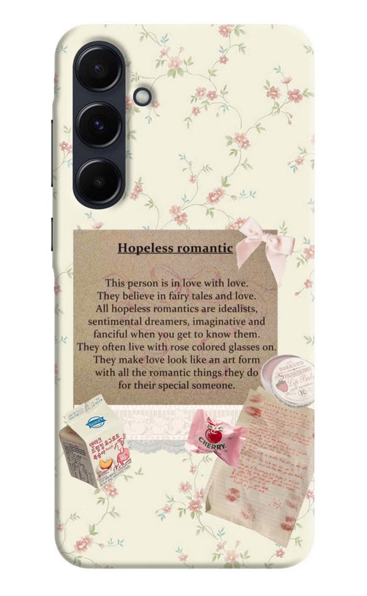 Hopeless Romantic Samsung A35 5G Hard Case Back Cover by Casekaro