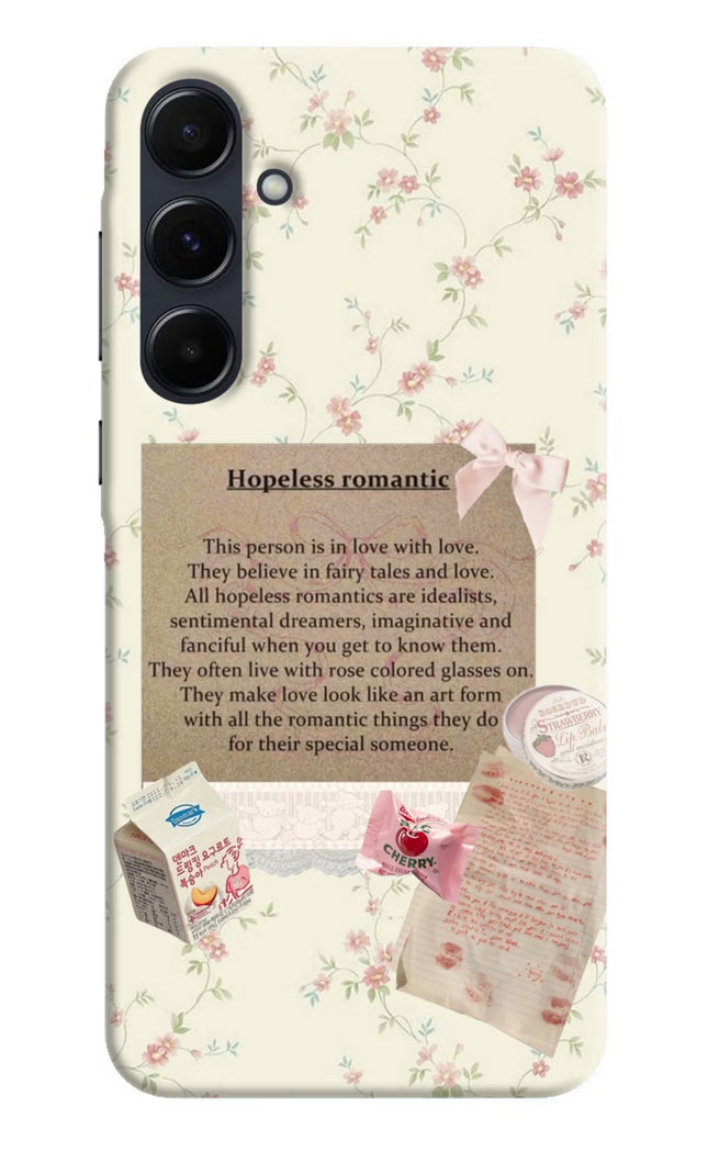 Hopeless Romantic Samsung A35 5G Hard Case Back Cover by Casekaro