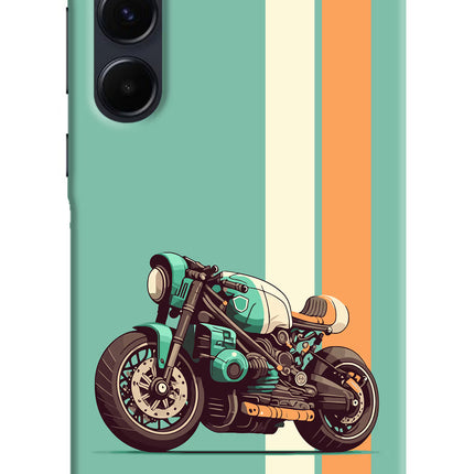 Striped Moto Drift Samsung A35 5G Hard Case Back Cover by Casekaro