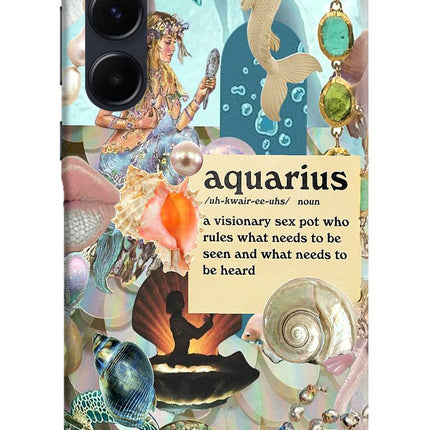Aquarius Zodiac Samsung A35 5G Hard Case Back Cover by Casekaro