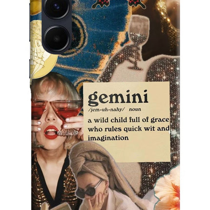 Gemini Zodiac Samsung A35 5G Hard Case Back Cover by Casekaro