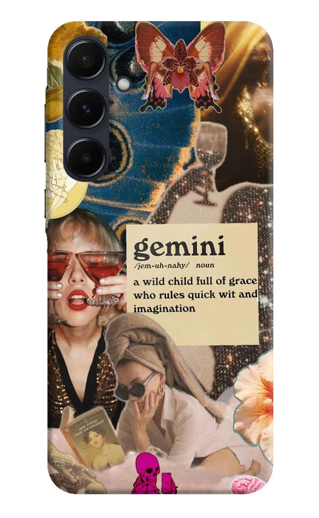 Gemini Zodiac Samsung A35 5G Hard Case Back Cover by Casekaro