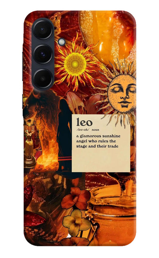 Leo Zodiac Samsung A35 5G Hard Case Back Cover by Casekaro