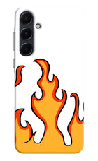 Fired Up – White Samsung A35 5G Hard Case Back Cover by Casekaro