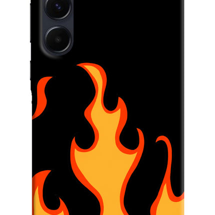 Fired Up – Black Samsung A35 5G Hard Case Back Cover by Casekaro