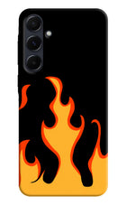 Fired Up – Black Samsung A35 5G Hard Case Back Cover by Casekaro