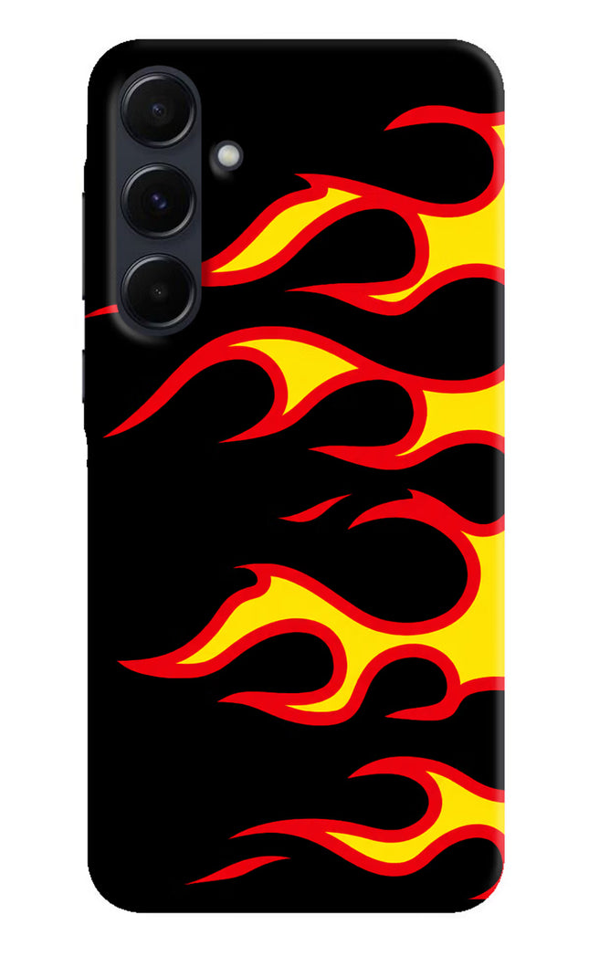 Side Sweep Flames Samsung A35 5G Hard Case Back Cover by Casekaro