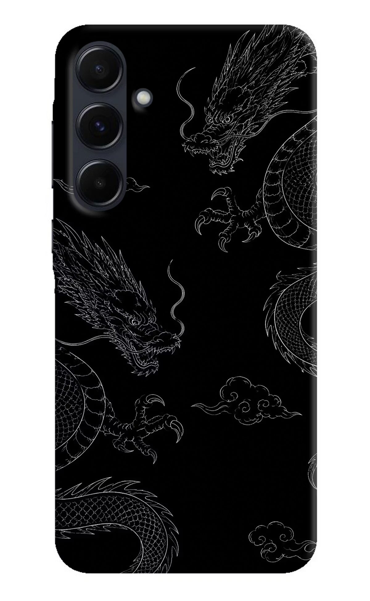 Twin Dragons Samsung A35 5G Hard Case Back Cover by Casekaro