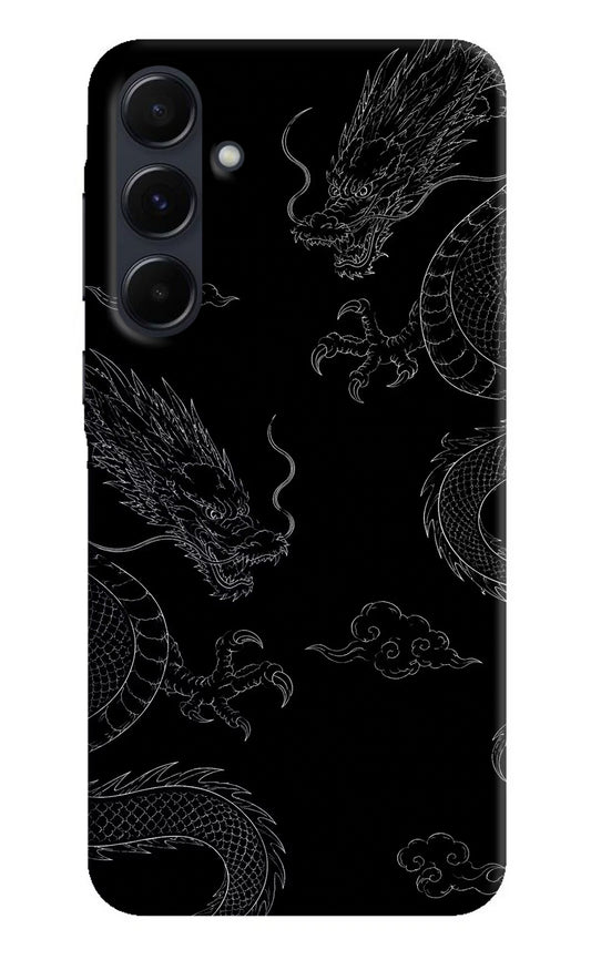Twin Dragons Samsung A35 5G Hard Case Back Cover by Casekaro